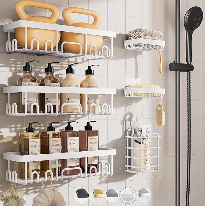 Stainless Steel Shower Caddy 6-Pack