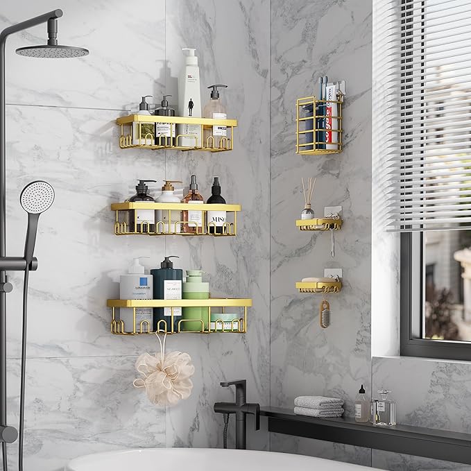 Stainless Steel Shower Caddy 6-Pack
