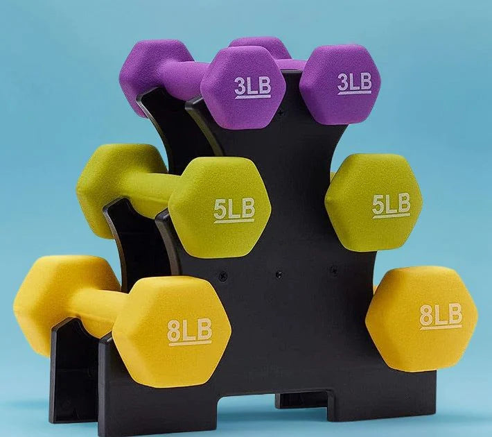 Neoprene Dumbbell Hand Weights for Exercise and Muscle Toning