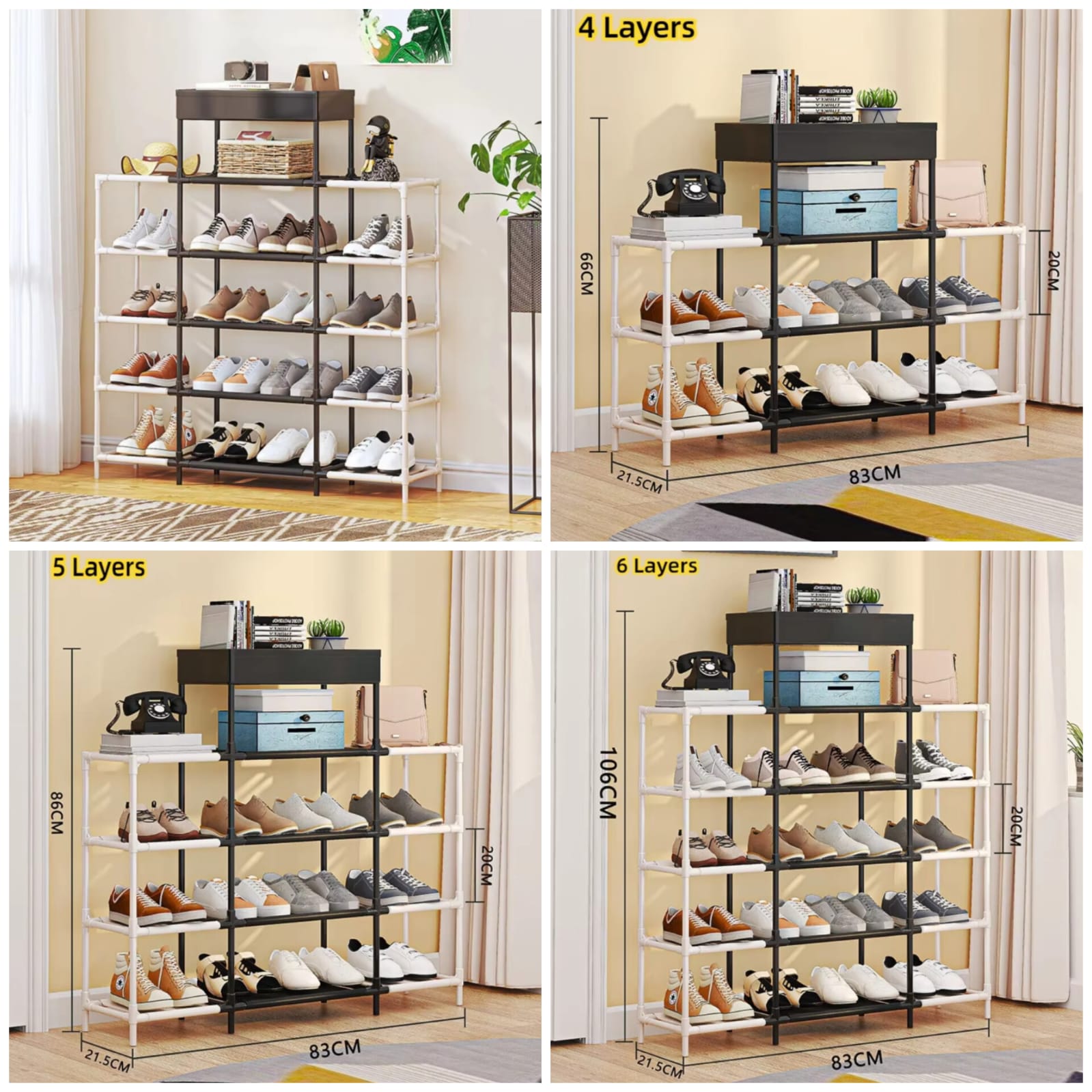 Double Row Shoe Rack